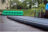 Pływaki PE do rur PE, kabli w hydrotransporcie żwiru, piachu - kopalnie kruszyw Pływaki PE do rur PE, kabli w hydrotransporcie żwiru, piachu - kopalnie kruszyw