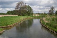 Koryto Łyny, na której znajduje się modernizowana oczyszczalnia w Olsztynie Koryto Łyny, na której znajduje się modernizowana oczyszczalnia w Olsztynie