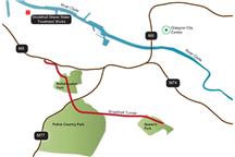 Mapa przedstawiająca trasę tunelu