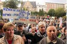 Protest wodociągowców z Wałbrzycha Protest wodociągowców z Wałbrzycha